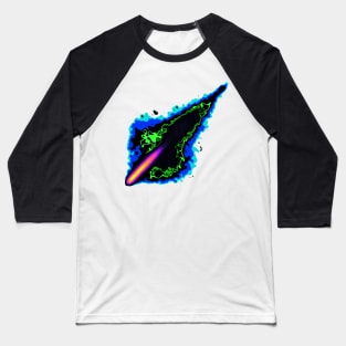 Impact Event | Radioactive Inferno Asteroid Blue Green Black Baseball T-Shirt